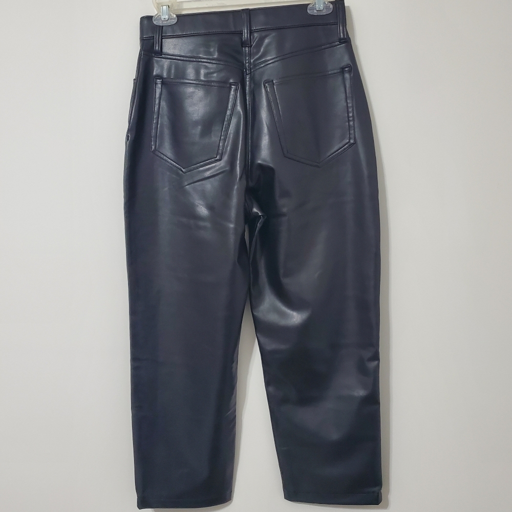 Abercrombie & Fitch Vegan Leather Ankle Straight Ultra High Rise Jeans 27 Waist - Picture 5 of 10